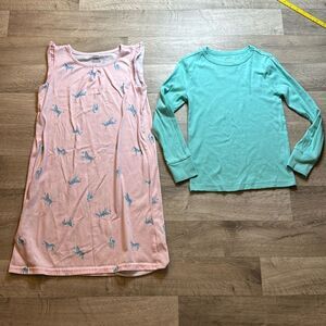 Girls bundle. Nightgown & long sleeve t-shirt. Nightgown is Carter size 8